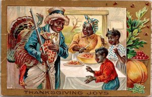 1910 Black Americana 'Thanksgiving Joy' Thanksgiving Post card