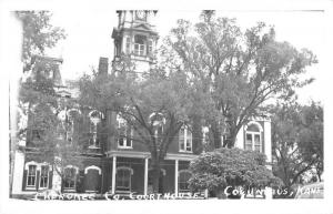Columbus Kansas Cherokee Court House Real Photo Antique Postcard K94469