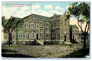 c1910's Robinson Hall Kansas State University Lawrence Kansas KS Posted Postcard