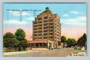 Traverse City, MI-Michigan, Park Place Hotel, Advertising, Linen c1948 Postcard 