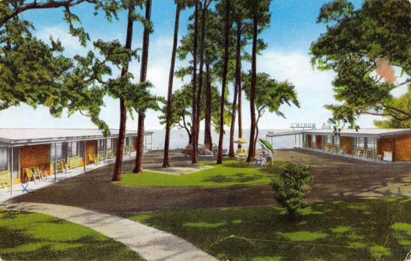 Gulfport Mississippi Worth Motor Lodge Street View Vintage Postcard K41707