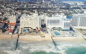 Airview of famous Hotel Row Miami Beach, Florida