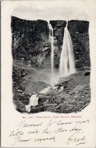 Twin Falls Yoho Valley BC Canadian Rockies c1904 Thompson Litho Postcard E95