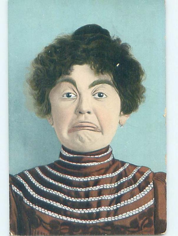 1904 foreign EUROPEAN WOMAN MAKES A SAD FUNNY FACE HL7619