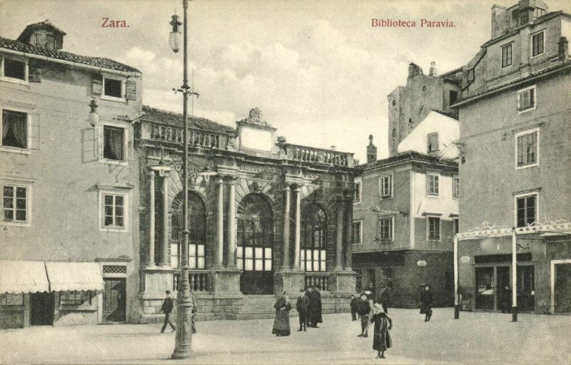 croatia, ZARA ZADAR, Biblioteca Paravia, Library (1910s) Postcard