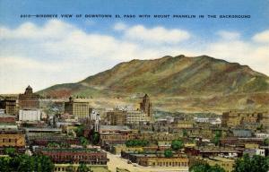 TX - El Paso. Bird's Eye View, Mt Franklin in Background