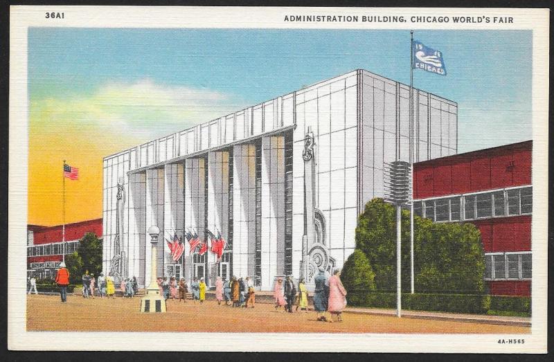 Chicago Worlds Fair 1933-1934 Admin Building Chicago Illinois Unused c1934