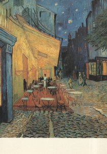 Van Gogh Cafe Terrace At Night Vintage Rare Painting Postcard