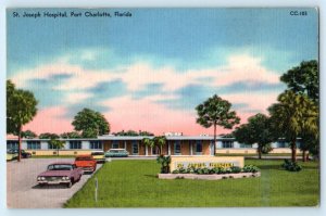 PORT CHARLOTTE, Florida FL ~ ST. JOSEPH'S HOSPITAL c1950s Linen Postcard