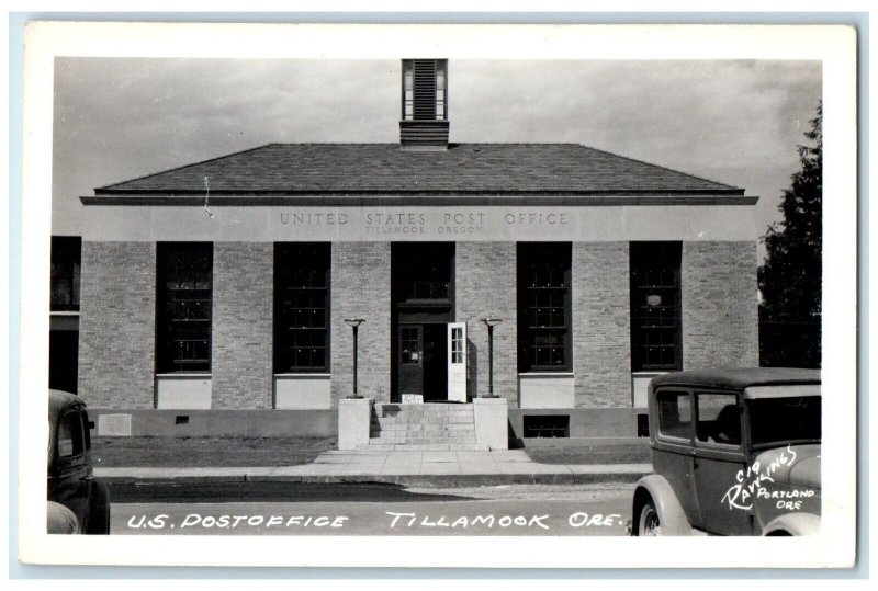 c1950's US Post Office Building Tillamook Oregon OR RPPC Photo Vintage Postcard