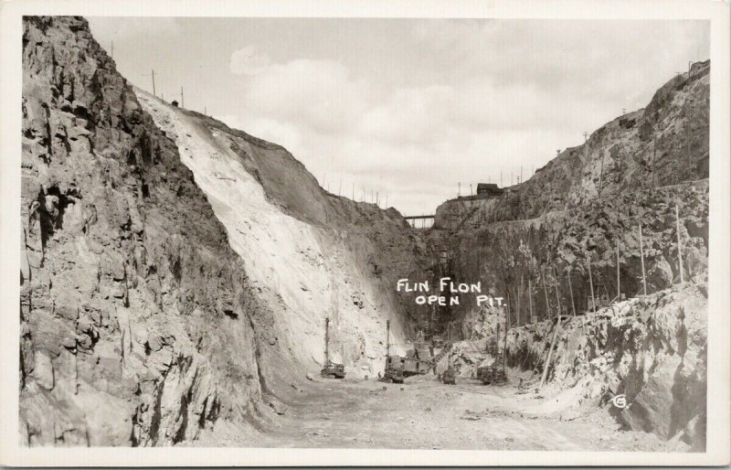 Flin Flon Manitoba Open Pit & Mining Machinery Unused RPPC Postcard E71