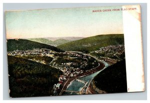 Vintage 1900's Postcard Mauch Chunk Flagstaff Mountain Lehigh River Pennsylvania