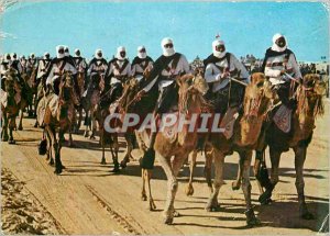 Postcard Modern Southern Tunisia: Parade Meharie