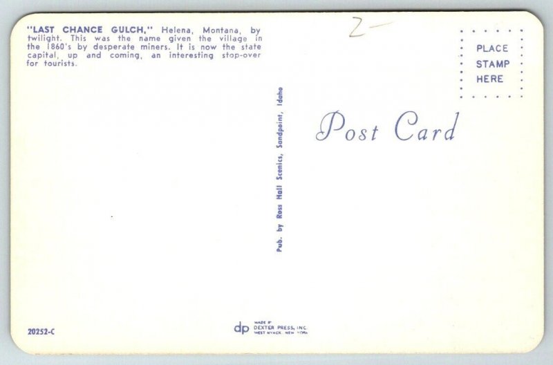 Helena  Montana    Postcard