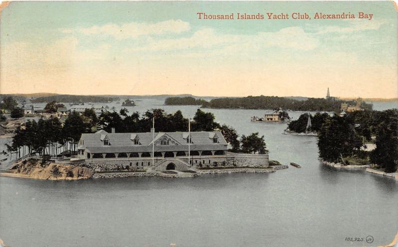 Alexandria Bay New York~Thousand Islands Yacht Club Bldg Aerial View~c1910 PC