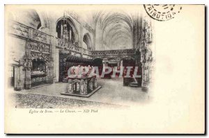 Postcard Old Brou Church Choir