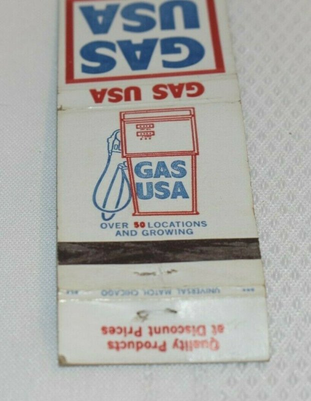 Gas USA Advertising 20 Strike Matchbook Cover