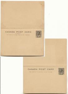 George VI 1C Reply Postcard, Canada Postal Stationery P32