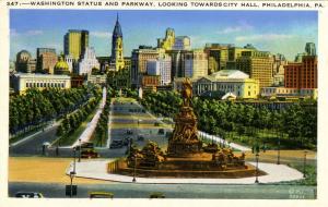 PA - Philadelphia. Parkway from Art Museum