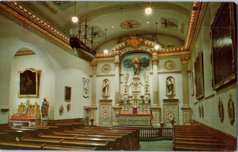 Notre Dame Des Victoires Interior of the Church Quebec Canada Postcard