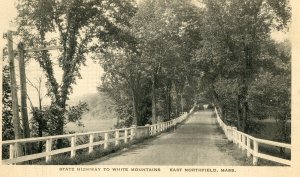 Postcard Early View of State Highway to White Mountains, East Northfield, NH.  K