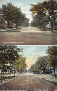 Postcard River View and South Lawrence Street Scene in Wichita, Kansas~126348