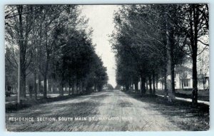 WAYLAND, Michigan MI ~ Residences SOUTH MAIN STREET Scene c1910s Postcard