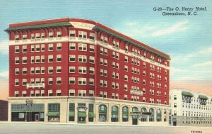 Greensboro NC-North Carolina, Street View The O. Henry Hotel, Vintage Postcard