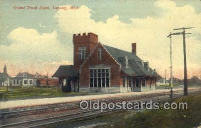 Grand Trunk Depot, Lansing, MI, Michigan, USA Train Railroad Station Depot 19...