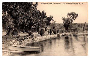 Vintage Clough Park, Meredith, Lake Winnipesaukee, NH Postcard