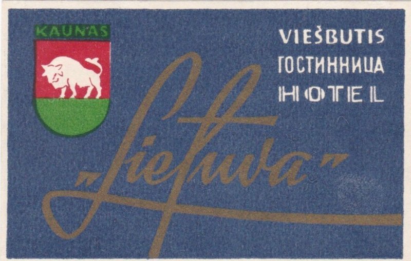 Russia Viesbutis Hotel Liefuva Vintage Luggage Label sk1685