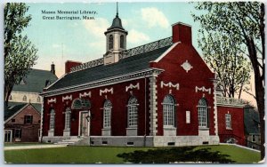 Postcard - Mason Memorial Library - Great Barrington, Massachusetts