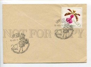 291161 EAST GERMANY GDR 1969 COVER Leipzig orchid special cancellations