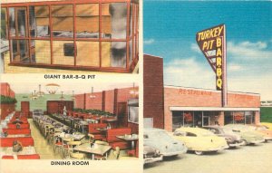 Postcard Illinois Chicago Turkey Pit Barbecue autos multi View 23-11868