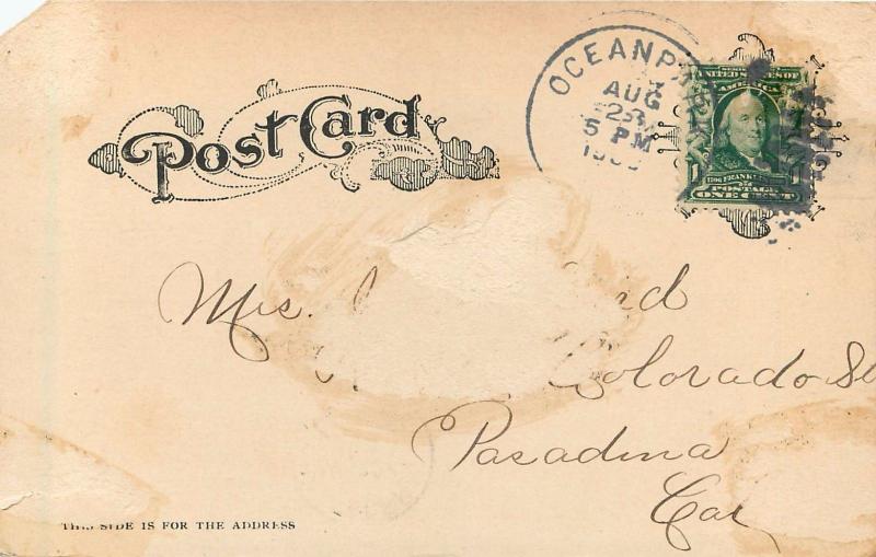 c1905 Printed Postcard; Roller Coaster, Ocean Park CA Santa Monica Posted