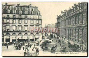 Old Postcard Paris Rue de Rivoli View Taking the & # 39Hotel Louvre