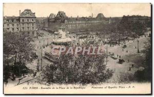 Old Postcard Paris Ensemble of the Republic