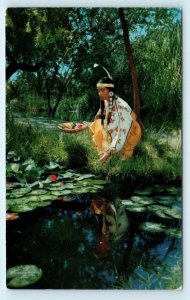 Native American GLORIA ERNESTI Indian Maiden at KNOTT'S BERRY FARM Postcard