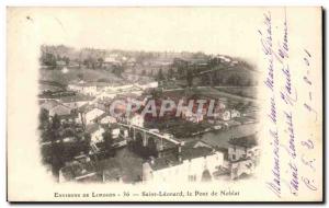 Old Postcard surroundings Limoges Saint Leonard de Noblat Bridge