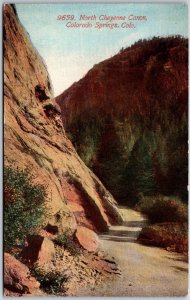 North Cheyenne Canon Colorado Springs Colorado CO Cliff Mountain Postcard