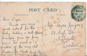 Genealogy Postcard - Family History - Gregory - Highgate - London N   Y852