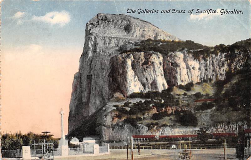 Galleries and Cross of Sacrifice Gibraltar Unused 