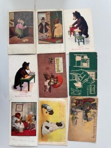 18 DRESSED BEARS TEDDY BEARS FANTASY Vintage Postcards Lot FREE SHIPPING