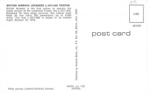 British Airways Lockheed L â€“ 1011 â€“ 500 Tri-Star Airplane Unused 