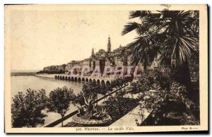 Old Postcard Menton Old Town