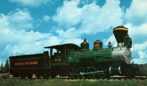 Vintage Postcard Narrow Gauge Railroad RR Denver and Rio Grande Durango CO