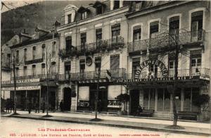 CPA Les Pyrénées - LUCHON - Les Hotels de France Cave et Central (582942)