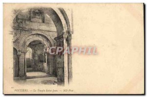 Old Postcard Poitiers Temple St. John