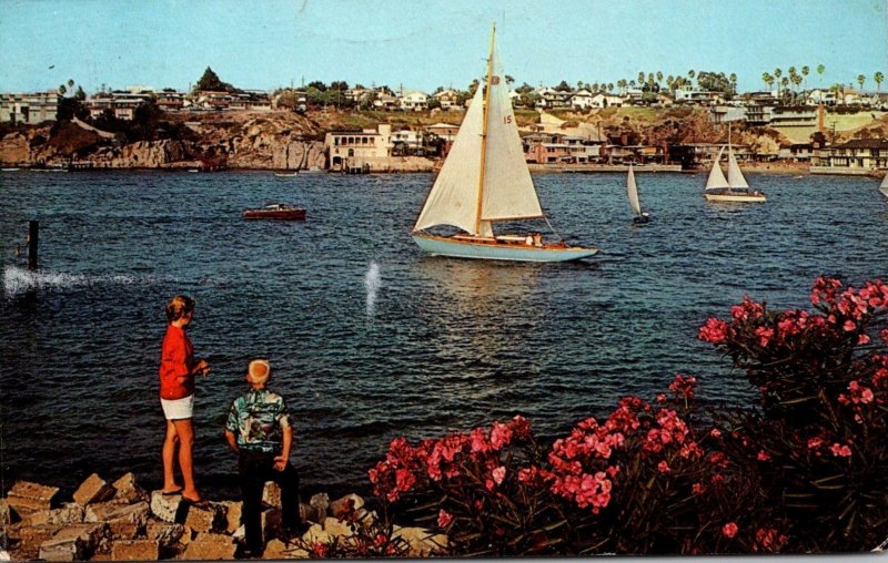 California Newport Harbor From The Open Sea 1970