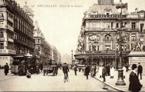 Belgium Brussels Place de la Bourse 1909